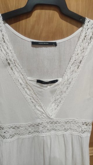 Vestido blanco mujer tipo ibicenco talla 36