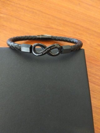 Pulsera de Cuero Infinity Para Siempre Contigo