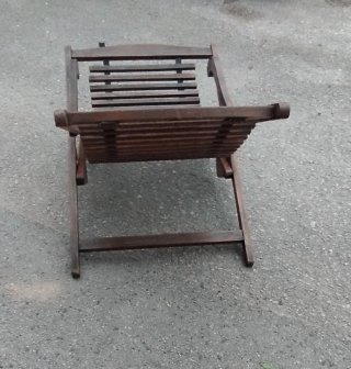 Hamaca / Tumbona plegable de madera.