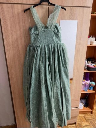 Vestido verde brillante boda/noche