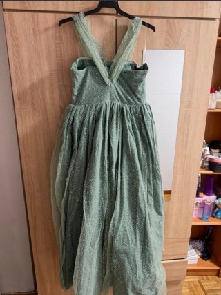 Vestido verde brillante boda/noche