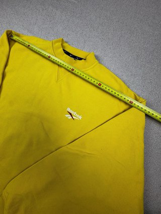 Reebok Sudadera Amarilla Logo Bordado