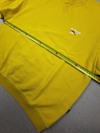 Reebok Sudadera Amarilla Logo Bordado