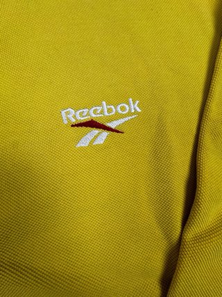 Reebok Sudadera Amarilla Logo Bordado
