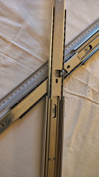 Guías telescópicas cajones 45cm