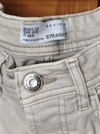 Pantalón vaquero hombre beige