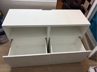 Mueble TV blanco madera