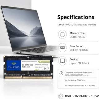 Timetec 8GB DDR3 1600MHz RAM