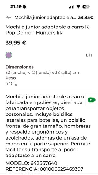 Mochila Morada K-Pop HUNTRX