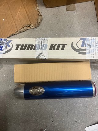 Tubo de escape Turbo Kit azul