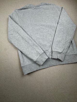 Sudadera Lacoste Gris Logo Cocodrilo Grande