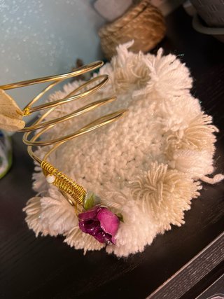 Bracciale Arm Cuff Dorato con Fiori