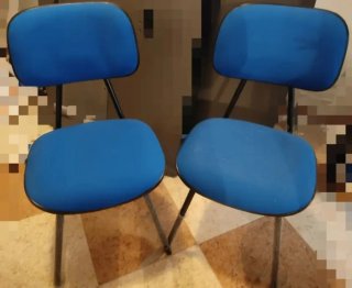 2 Sillas de Oficina Azul y Negro nuevas