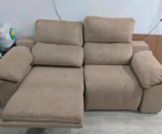 Sofá Eléctrico Beige Tela