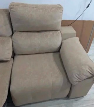 Sofá Eléctrico Beige Tela