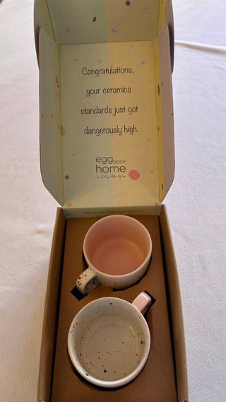 Conjunto 2 Canecas Egg Back Home 240ml Rosa - Novo