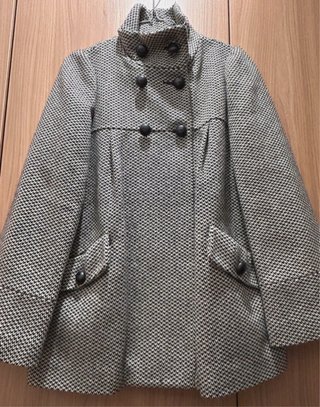 Abrigo paño blanco talla 38