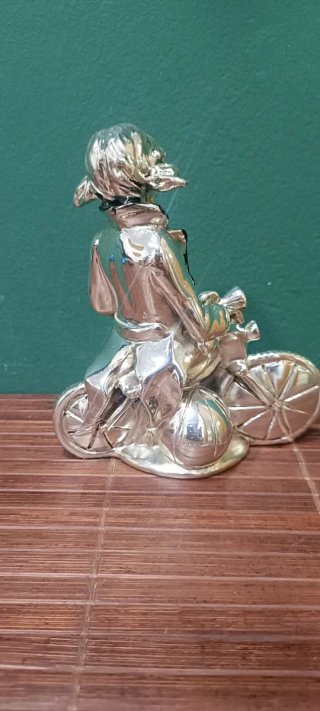 Payaso en Bicicleta - Plata de Ley 925 Italiana.