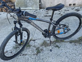 Bicicleta Rockrider Gris y Azul