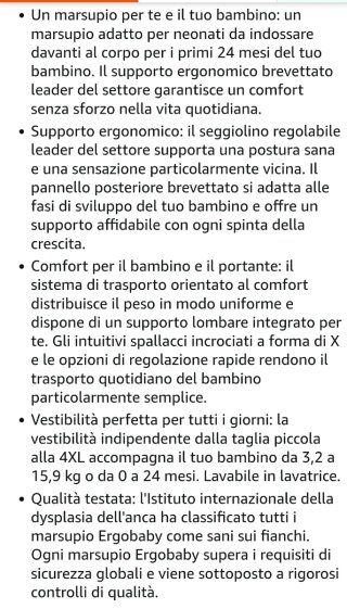 Marsupio Ergobaby nero
