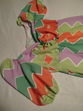 Vestido fiesta estampado zig-zag