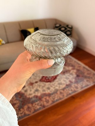 Contenitore vaso vetro antico
