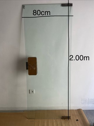 Puerta de cristal 2.00m x 80cm