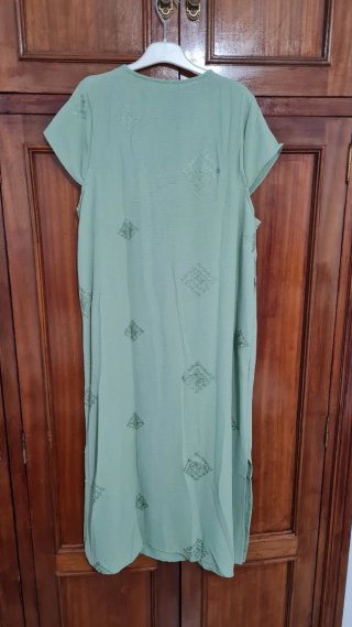 Vestido verde estampado talla XL/2XL