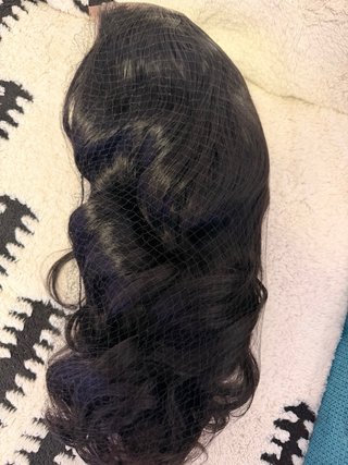Peluca de cabello humano negro