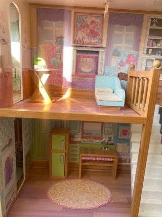 Casa de muñecas grande con accesorios 1,40 x 1,60