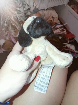 Peluche Pug Negro y Beige