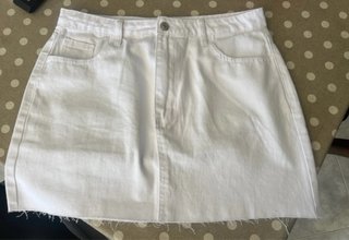 Falda vaquera blanca talla L