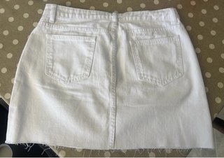 Falda vaquera blanca talla L