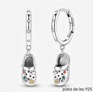 Pendientes Aro Plata 925 Charms Zapatilla