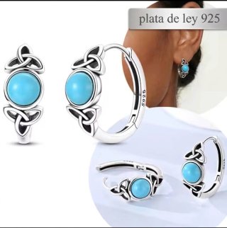 Pendientes Plata Ley 925 Turquesa