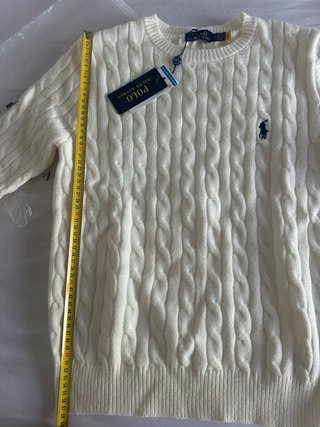 Polo Ralph Lauren Jersey Trenzado Blanco