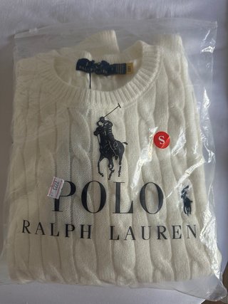 Polo Ralph Lauren Jersey Trenzado Blanco