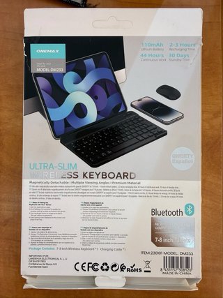 Teclado ONEMAX Bluetooth Ultra-Slim Negro