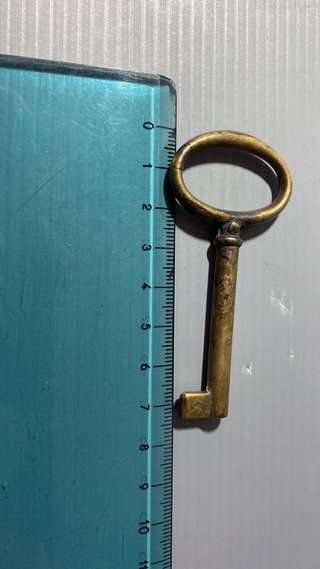 Chiave antica ottone 34x73 mm