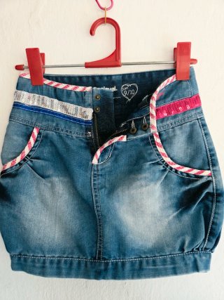 Falda Desigual vaquera, Talla 9/10