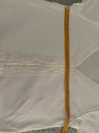 Blusa Springfield blanca con encaje