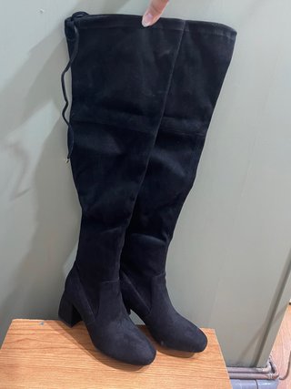 Botas altas antelina negras