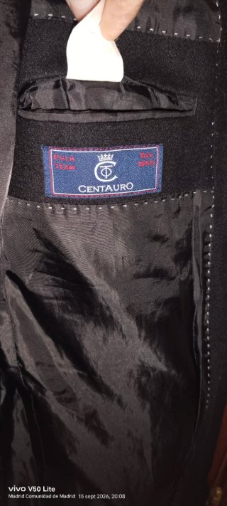 Gabardina negra hombre