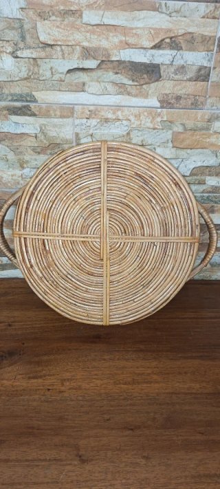 Bandeja de mimbre decorativa Maisons du Monde