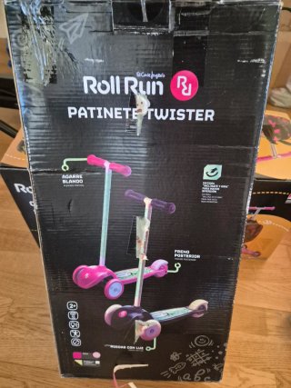 Monopattino a 3 Ruote Roll Run Twister Rosa