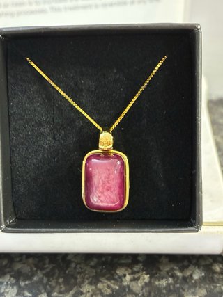 Colgante Rubi Natural Oro-plata ALGT