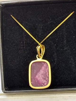 Colgante Rubi Natural Oro-plata ALGT