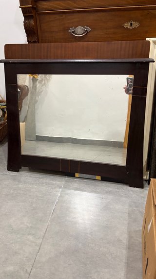 Espejo antiguo madera y cristal