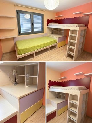Conjunto cama nido con escritorio