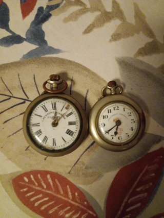 2 Relojes de bolsillo antiguo Système Roskopf